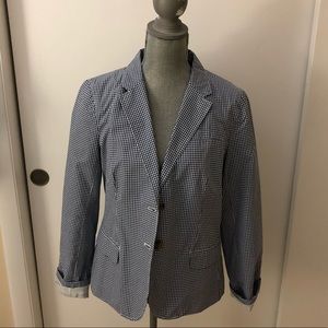 J Crew Gingham Blazer NWOT